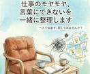 仕事のモヤモヤ、言葉にできないを一緒に整理します 「このままでいいのかな」を言葉にする60分 イメージ1