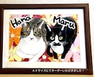 原画郵送！かわいい猫さんやペットの似顔絵描きます ハガキサイズ送料無料／イラスト／肖像画／額縁／うちの子／絵画 イメージ8