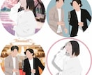 5件限定プラン☆シンプルでお洒落な似顔絵を描きます SNSアイコンやプレゼントなどにピッタリです！ イメージ2