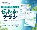 医療業界経験者が伝わるチラシを制作します 医療機関向け資料の経験を活かし、情報整理からご提案 イメージ1