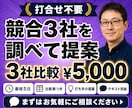 競合3社を調べて次の打ち手まで提案します 市場概況＋競合比較表＋打ち手の優先順位｜打合せ不要 イメージ1