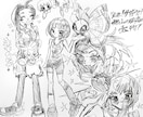 夢絵中心にモノクロや単色イラストを描きます 可愛さとかっこよさを取り入れた詰め込みイラスト イメージ3
