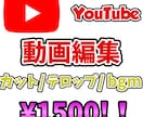 1500円でYouTube動画編集します 最安値でカット、テロップ、bgmなど動画編集代行いたします! イメージ1