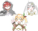 サクッとかわいいラフなイラスト制作します 【最短即日納品】ラフでかわいいバストアップイラスト描きます イメージ2