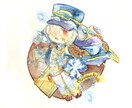 水彩で可愛いアイコン描きます 色鮮やか、温かい雰囲気のデフォルメイラスト イメージ1