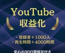 Youtube 4000時間＆1000人拡散します 収益化報告多数！チャンネル収益化プラン イメージ1