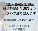 特定技能／新規営業から運営までノウハウ全て教えます 支援機関2社をゼロから立ち上げた現役事業責任者が支援します！ イメージ1