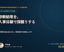 ストレングスファインダーの結果、人事目線で深掘ます 診断結果を「読んだだけ」にせず、資質を実務目線で言語化します イメージ1