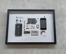 携帯分解アートテンプレート販売｜商用利用OKます 本物の携帯分解写真を使ったリアルなアートテンプレート イメージ1