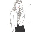 シンプルで大人可愛いアイコン描きます 超簡単依頼♪写真を1枚送るだけ！最短1日で納品も可能◎ イメージ2