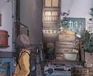 背景付き一枚絵 /MVイラスト/挿絵など描きます 密度の高いペン画風イラストや背景、厚塗りが得意です イメージ1