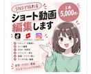 TikTokやYouTubeなどの動画を編集します SNSで見やすく、テンポの良いショート動画を制作します！ イメージ1