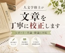 人文学修士が、あなたの文章を丁寧に校正します 人文学修士がレポート・卒論・修論の文章を丁寧に校正します イメージ1