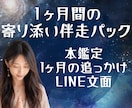 1ヶ月寄り添い｜あなたの恋に霊視×命式で伴走します 本鑑定＋1ヶ月の追っかけ鑑定＋LINE文面アドバイス イメージ1