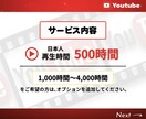 YouTube日本人再生時間を500時間増やします ★Bot・ツール不使用★日本からの再生！4000時間も◎ イメージ3