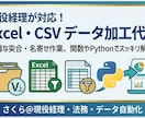 現役経理が対応！Excelデータの突合・加工します 複雑な突合・名寄せ作業、関数やPythonでスッキリ解決！ イメージ1