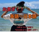 ご依頼当日中に英語の日本語翻訳できます (お急ぎ)英語⇆日本語　当日中に翻訳します！ イメージ1