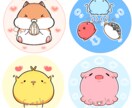 修正無制限即日納品可！ポップな動物イラストかきます ツイッターやインスタ、ブログなどにポップなイラストで彩りを イメージ3