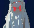 少ない色で、深く残る1枚を描きます ハイコントラストのイラストを描きます イメージ2
