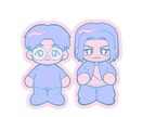 デフォルメ全身イラストを作成します 似顔絵、キャラクターイラストなどをかわいく描きます♪ イメージ4