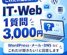 Web・メールの疑問を1質問だけ回答します 「WordPress・メール・DNSの疑問に回答します イメージ1