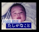 感動的なプロフィールムービーを作ります ～小田和正の「たしかなこと」にのせて～　涙あり・笑いあり！ イメージ1