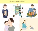 商用利用OK♪◆優しいタッチイラストお描きします 文字より伝わるわかりやすいイラスト制作します某出版社で賞受賞 イメージ5
