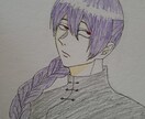 イラスト好きさんの要望へ添って描きます 三つ編み、チャイナ服、赤い瞳の男の子 イメージ1