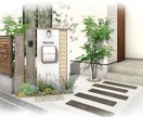 お庭(外構)の図面作成致します イメージしやすいようによりリアルに！ イメージ1