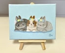 あなたのペットをゆるかわいいミニ原画にします うちの子がキャンバスの絵画に！イーゼル付きですぐに飾れます イメージ8