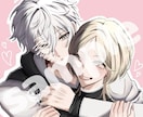 ラブラブ夢絵♡制作します バストアップ2人イラスト¥5,000〜 イメージ4
