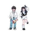 7等身のキュートでポップなイラスト描きます カラーは2タイプから選べる！SNSアイコン、挿絵、グッズなど イメージ3