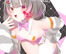 かわいい女の子のイラスト描きます 基本膝から上、シンプルなリボン背景でお届けします！ イメージ3