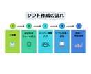 小規模店舗・チーム向けの勤務シフト表を作成します 店舗運営をサポート！希望休を反映し、モチベーションUP！ イメージ2