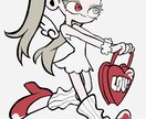 個性強！カートゥーン風イラスト制作いたします 等身〜SD、グッズ絵など幅広く対応いたします◎ イメージ9