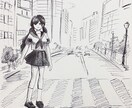 儚げで少し陰鬱な少女のドローイングを描きます 儚げ陰鬱少女のドローイングを作ります。 イメージ1