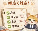 英検3〜準1級 3回分のライティング添削します 個別指導のプロが合格答案へ導く！3回セットで徹底スコアアップ イメージ2
