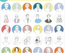 シンプルおしゃれな似顔絵イラストアイコン作成します 【線画の似顔絵】SNSやYouTubeのプロフィールに^^ イメージ10