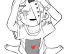 ゆるっとした顔のアイコンを描きます ゆるーい顔の子 描きます 雰囲気おしゃれ イメージ5