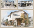 建築パース・住宅写真を水彩・絵画風に加工します 建築パースや写真を、雰囲気ある絵画風ビジュアルに仕上げます イメージ2