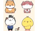 修正無制限即日納品可！ポップな動物イラストかきます ツイッターやインスタ、ブログなどにポップなイラストで彩りを イメージ2