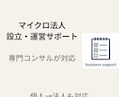 マイクロ法人の設立・運用をサポートします マイクロ法人専門コンサルが対応します イメージ1