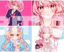 snsアイコン､ヘッダー､サムネ､夢絵などます 可愛くてラブリーな女の子を描くのが得意です イメージ2