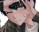 黒髪男子の儚げなイラスト描きます 黒髪男子×胸上3,500円から承ります！ イメージ5