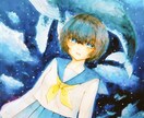 アナログ透明水彩絵描きます 自分だけが使える絵が欲しい方、オリキャラを形にしたい方必見！ イメージ1