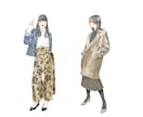 垢抜け/こなれ感♪ファッションイラスト制作ます 【広告/Web/雑誌◎】見た人がときめくようなコンテンツに！ イメージ4