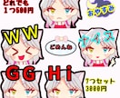 配信者向けスタンプ作ります 7つセット！表情差分◎追加も可能！ イメージ1