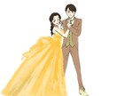 結婚式のドレス色当てクイズイラスト描きます 3〜5択の色当てクイズイラスト！ドレスを忠実に再現！ イメージ4