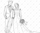 シンプル線画イラスト作成します 【ウェディング等】シンプルな線画イラストお作りします イメージ3