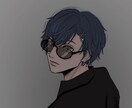証明写真風のイラストを描きます SNSアイコンの証明写真風イラスト！ イメージ2